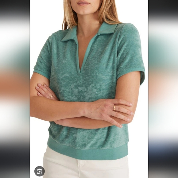 Marine Layer Johnny Collar Polo In Deap Sea - Picture 1 of 4